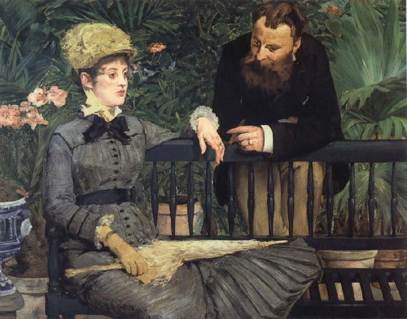 Edouard Manet In  the Winter Garden France oil painting art
